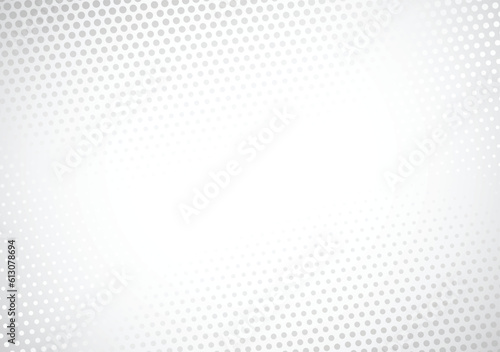 Modern Halftone white and grey background. Decorative web concept, banner, layout, poster. Vector illustration