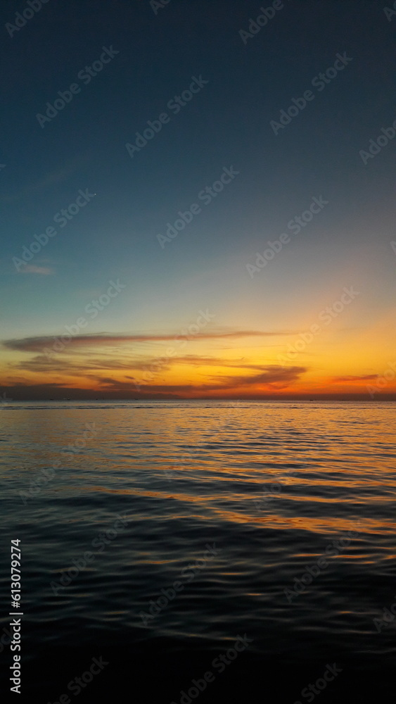 sunset over the sea sunset over the sea