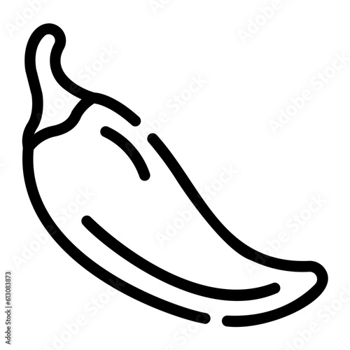 Photos hot pepper Line Icon