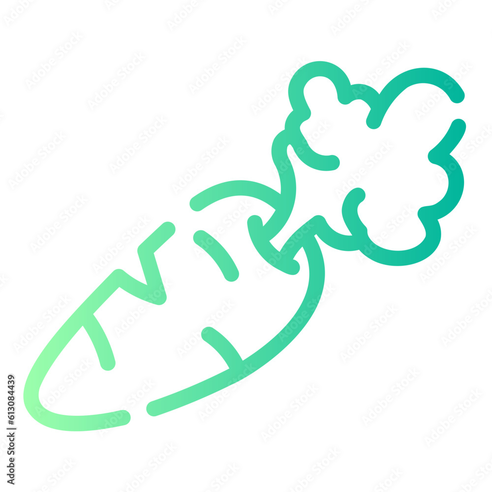 Obraz premium carrot Line Gradient Icon