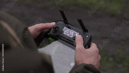 Ukrainian drone operator during air intelligence