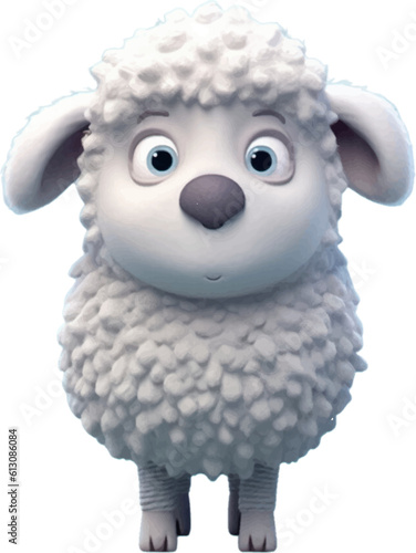 cute sheep in 3d style.