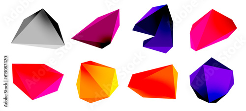 3d low poly triangle design elements Free Download 3d low poly triangle design elements - GFXLoad