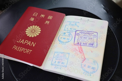 Tokyo, Japan, Jun 2023. Japanese passport.