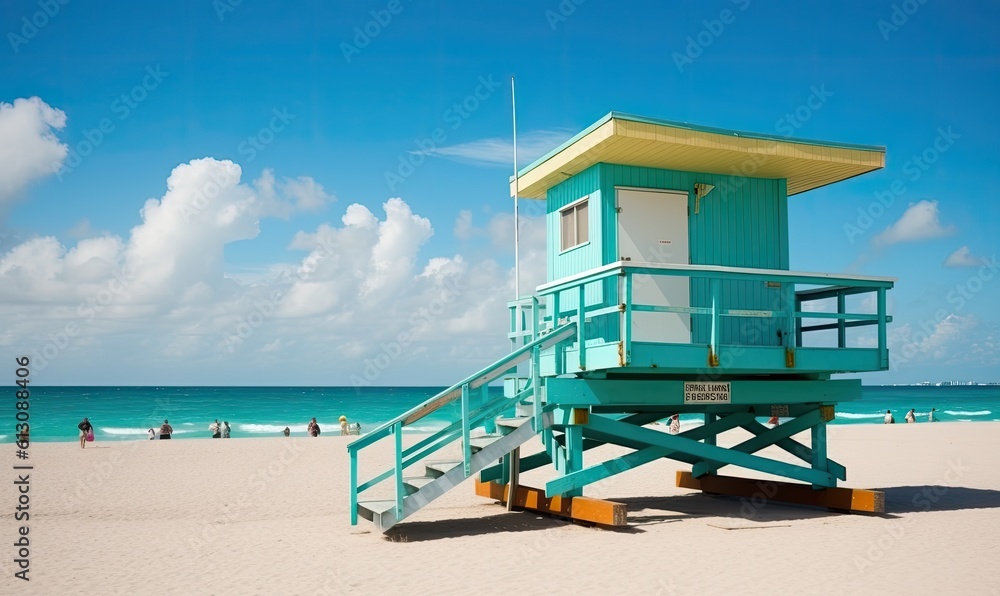 Lounging on the white sands of Miami Beach Creating using generative AI tools Lounging on the white sands of Miami Beach Creating using generative AI tools