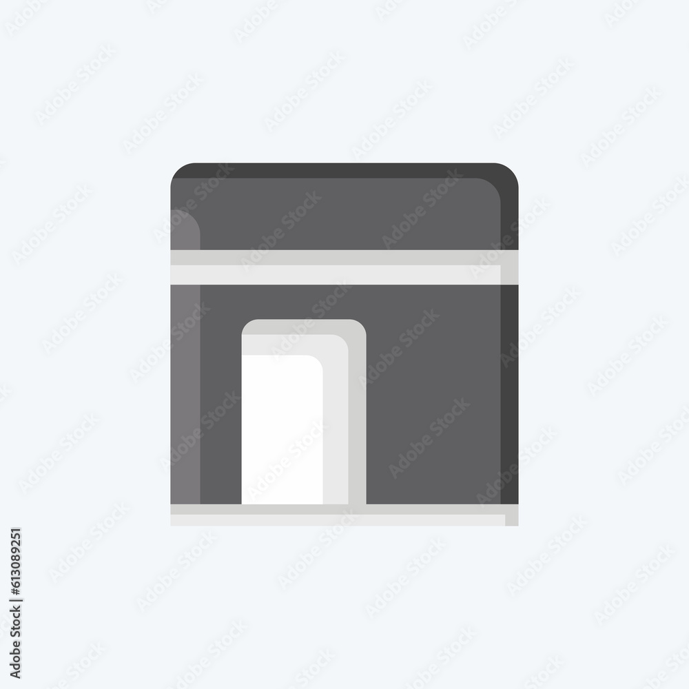 Icon Kaaba. related to Eid Al Adha symbol. Flat Style. simple design editable. simple illustration Icon Kaaba. related to Eid Al Adha symbol. Flat Style. simple design editable. simple illustration