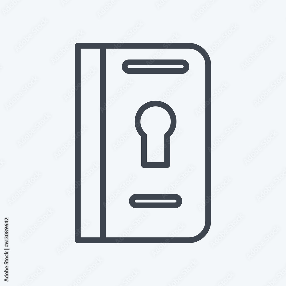 Icon Passport. related to Eid Al Adha symbol. Line Style. simple design editable. simple illustration Icon Passport. related to Eid Al Adha symbol. Line Style. simple design editable. simple illustration