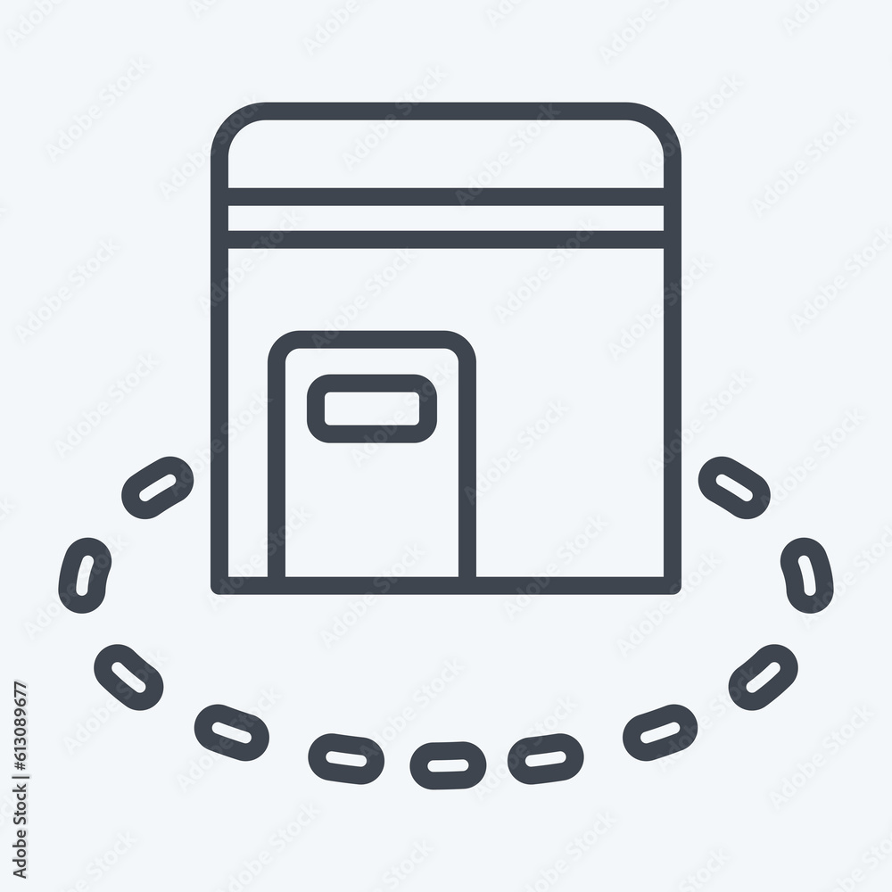 Icon Tawaf. related to Eid Al Adha symbol. Line Style. simple design editable. simple illustration Icon Tawaf. related to Eid Al Adha symbol. Line Style. simple design editable. simple illustration