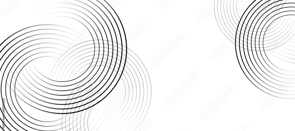 Abstract white background with black circle rings. Digital future technology concept. vector illustration. Abstract white background with black circle rings. Digital future technology concept. vector illustration.
