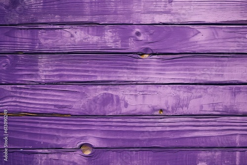 Purple paint plank wall fence. Generate Ai