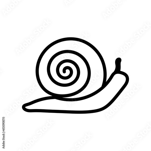 Snail Outline Icon Vector Illustration