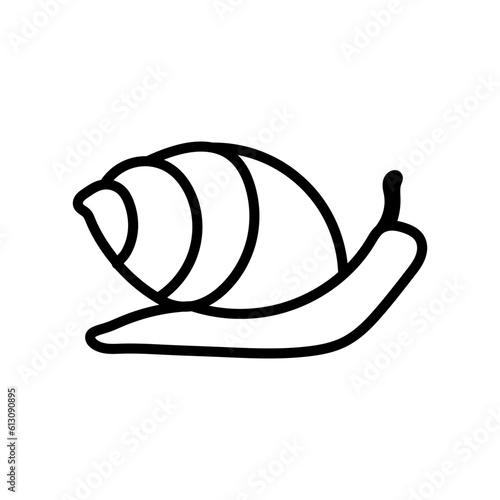 Snail Outline Icon Vector Illustration