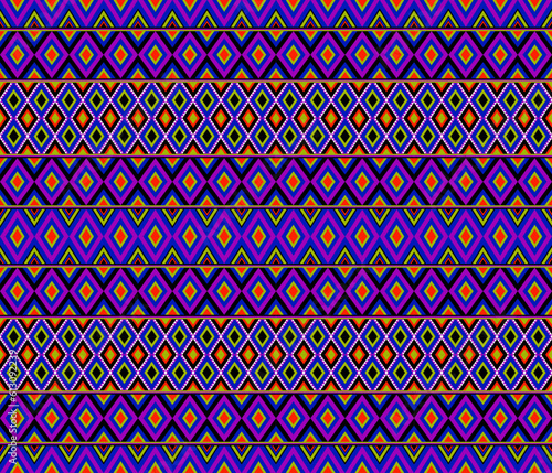 Embroidery indian aztec fabric pattern vector illustration design for fabric, mat, carpet, scarf, wrapping paper, tile and more