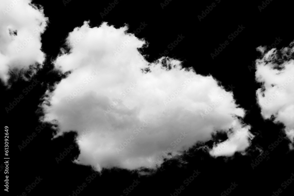 white fluffy clouds standing out against a black background and a blue sky white fluffy clouds standing out against a black background and a blue sky