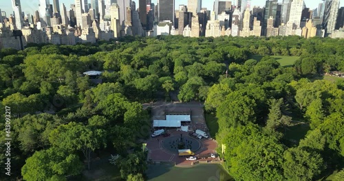 Aerial shot of Bethesda Terrace in Central Park, Manhattan, New York, USA