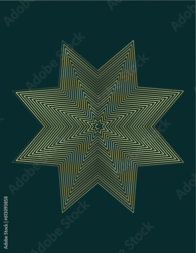 Beautiful Golden Decoration Ornament. Vector. Christmas. Oriental. Lines.  mandala with geometric patterns. Digital drawing. Floral. Flower. Oriental. Book Page.