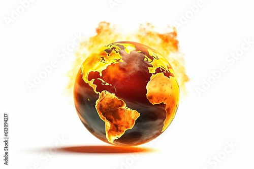 burning earth on fire