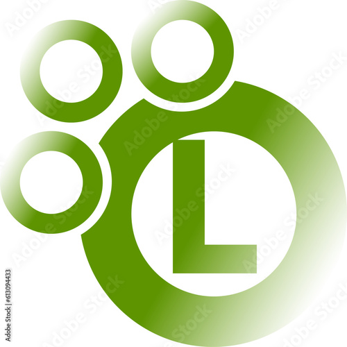 illustration Lalphabet logo design photo
