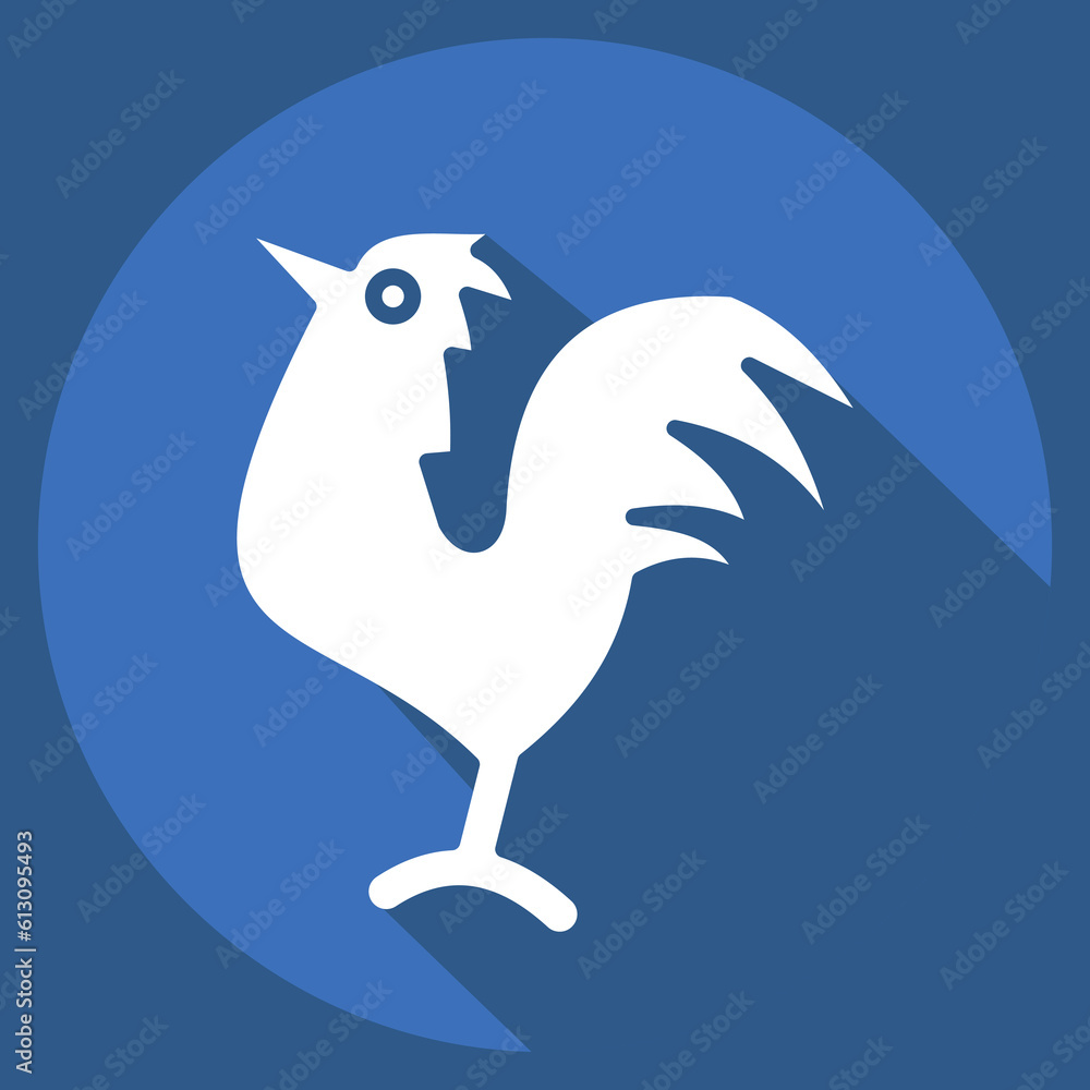 Icon Rooster. related to Domestic Animals symbol. simple design editable. simple illustration