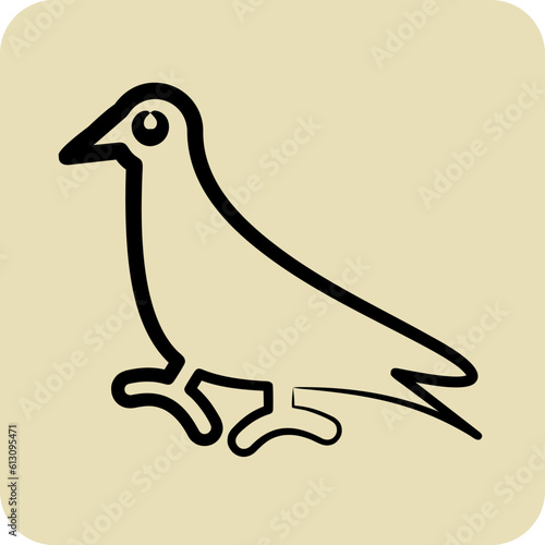 Icon Pigeon. related to Domestic Animals symbol. glyph style. simple design editable. simple illustration