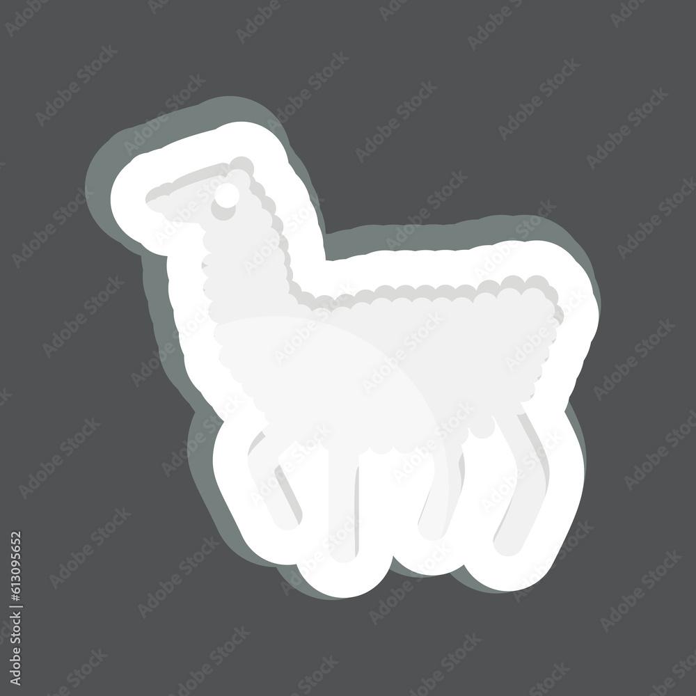 Icon Llama. related to Domestic Animals symbol. simple design editable. simple illustration Icon Llama. related to Domestic Animals symbol. simple design editable. simple illustration