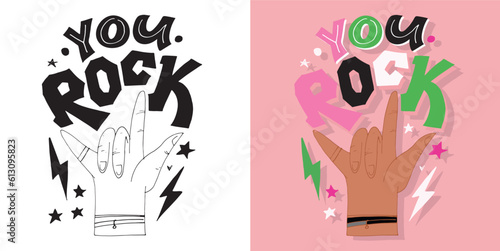 Cute hand drawn doodle lettering postcard, t-shirt design, tee art, mug print.