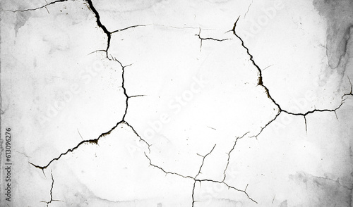 Cracked Monochrome Texture with Damaged Lines on a Black and White Background.