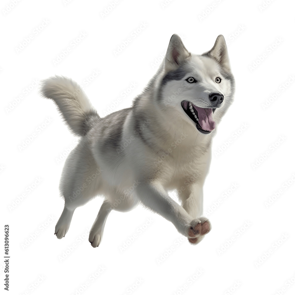 Portrait of siberian husky puppy isolated on a white background Portrait of siberian husky puppy isolated on a white background