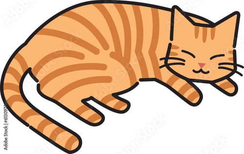 眠る猫のイラスト