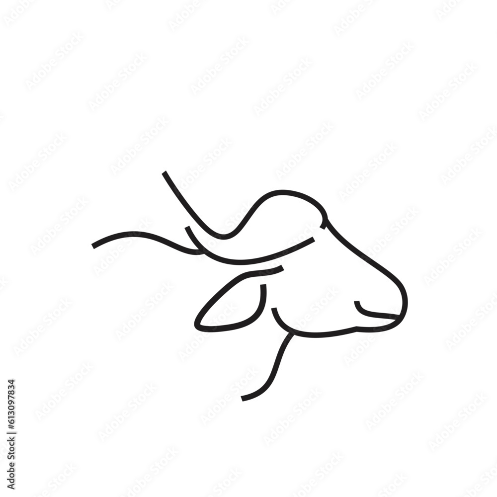 Obraz premium Buffalo Vector Icon