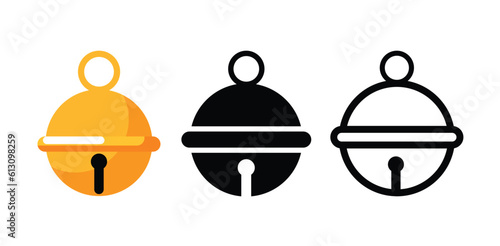 set of Pet bell , small bell icon vector illustration	
