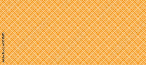 Vector illustration Seamless background pattern texture wafer waffle. Ice cream cone vector texture.