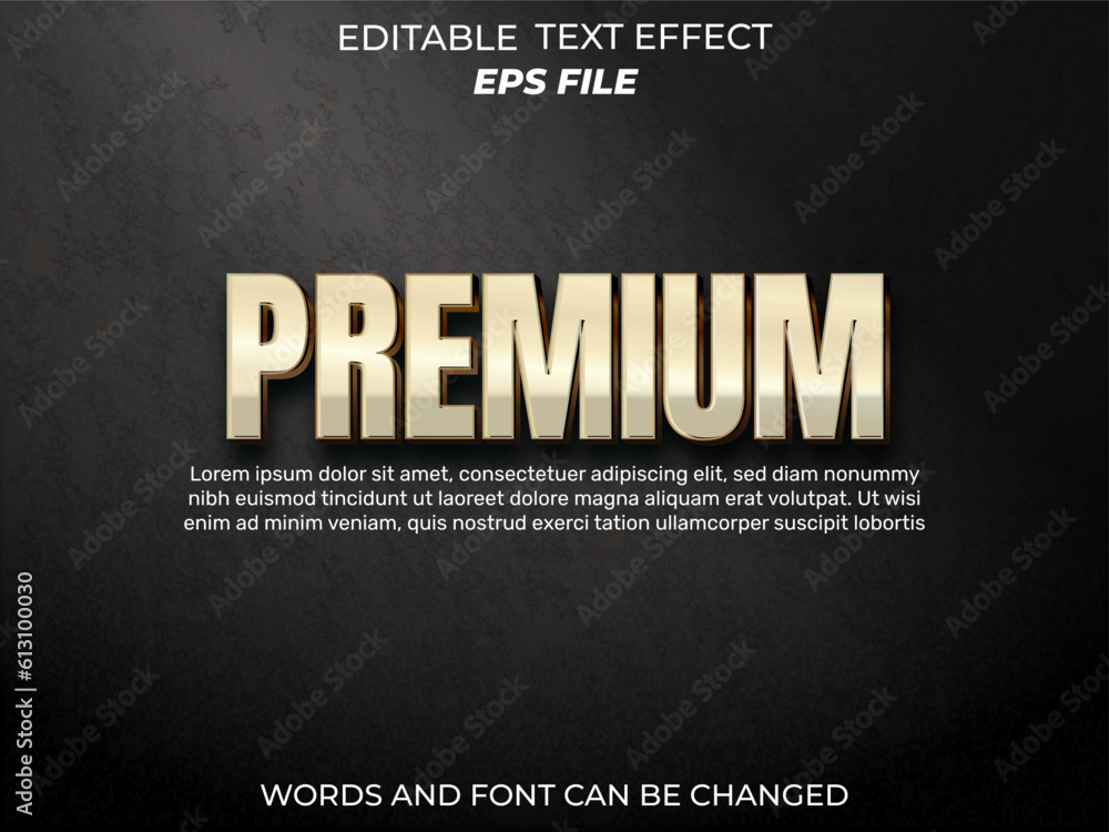Premium Text Effect Font Editable Typography 3d Text Vector Premium Text Effect Font Editable Typography 3d Text Vector
