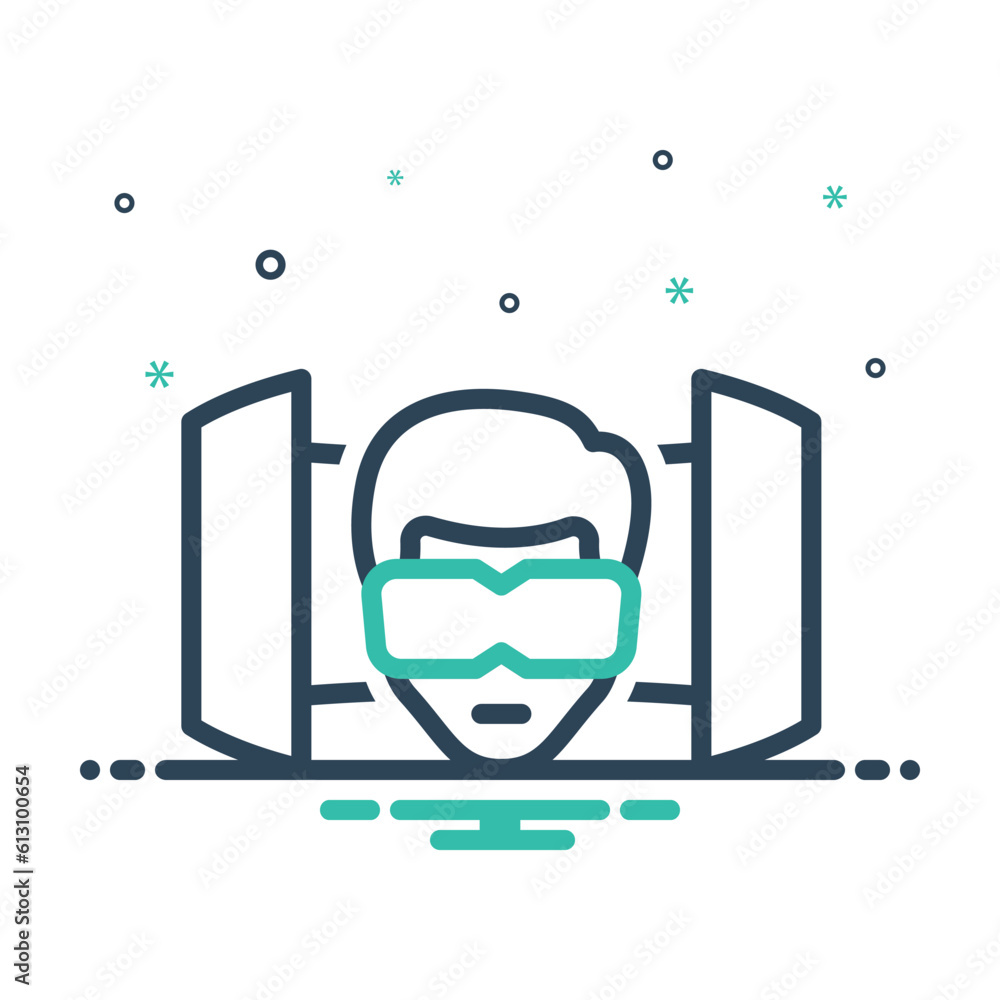 Tableau sur toile Mix icon for reality