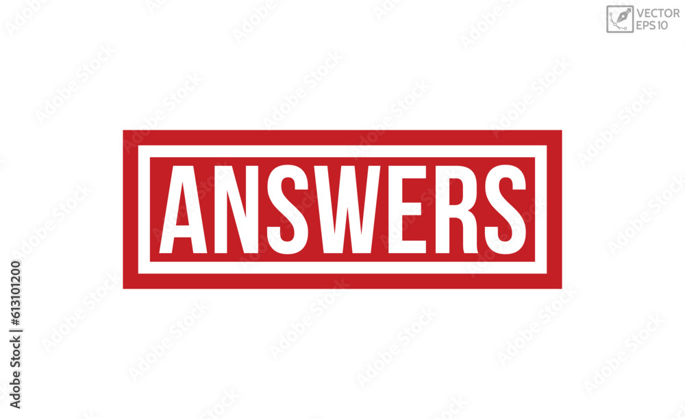Fototapeta premium Answers Red Rubber Stamp vector design.
