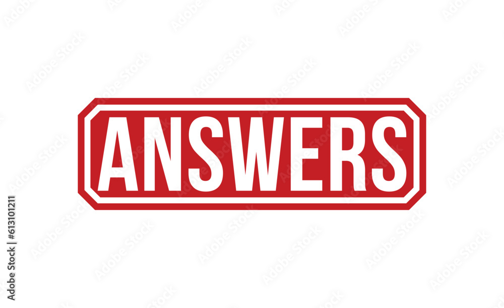 Answers Red Rubber Stamp vector design. Answers Red Rubber Stamp vector design.