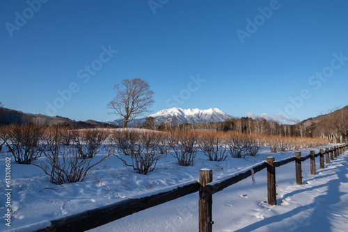 雪景色の開田高原 長野県