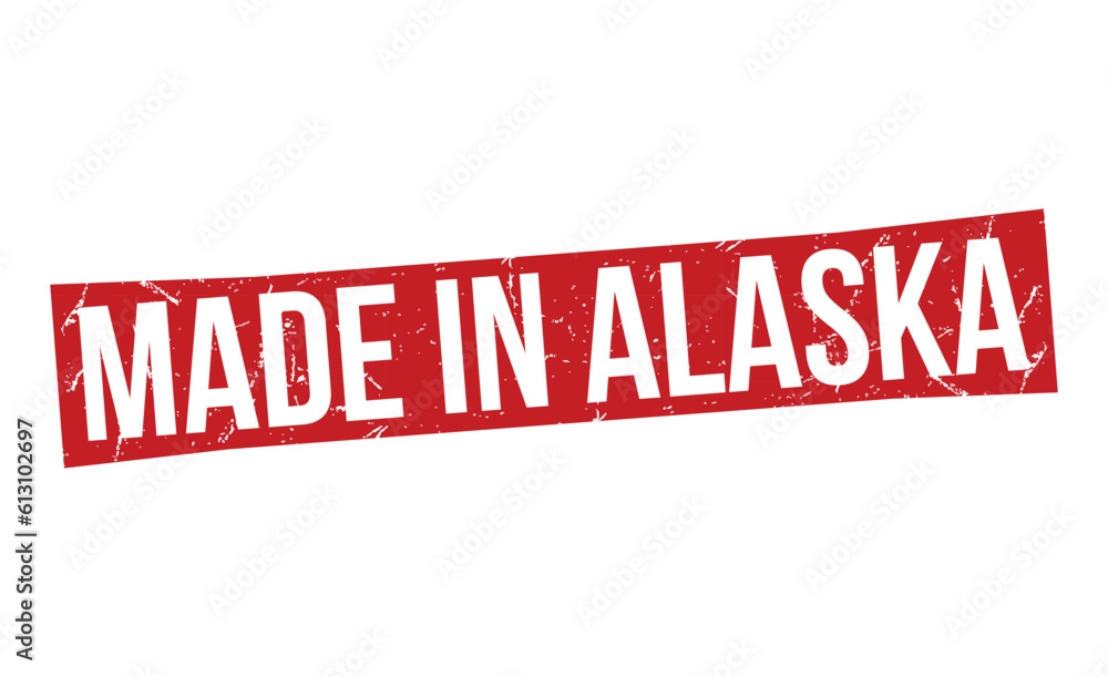 Made in Alaska grunge Red Rubber Stamp vector design. Made in Alaska grunge Red Rubber Stamp vector design.