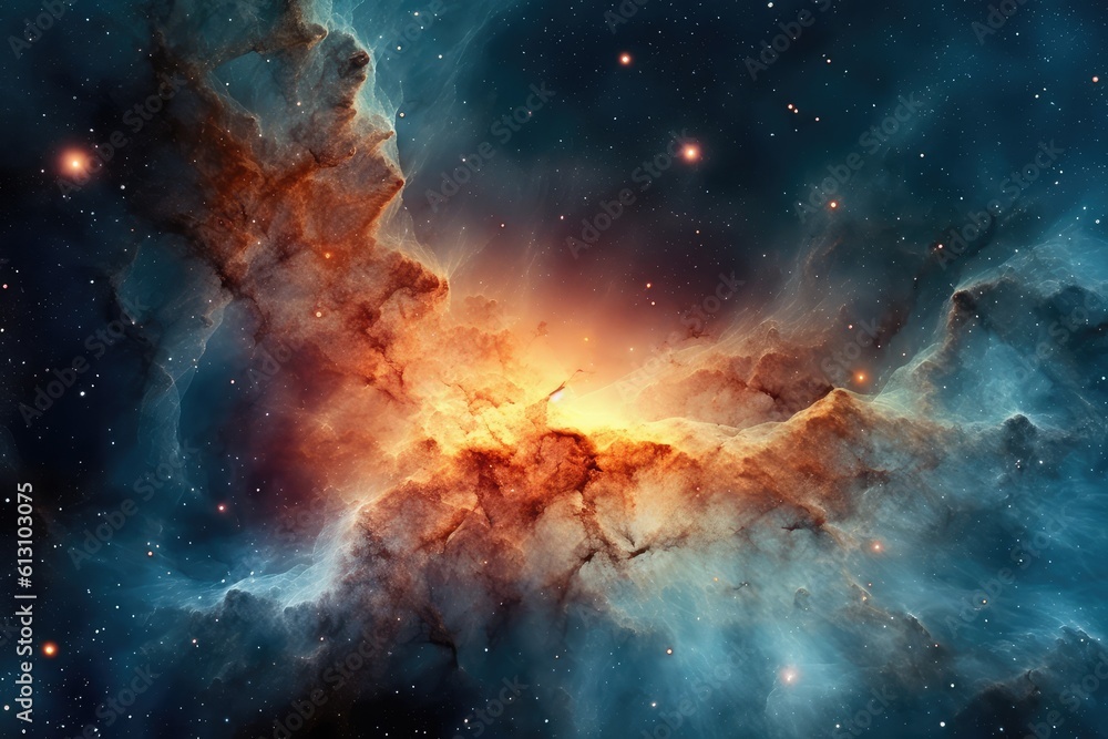 Space Nebula with Stars | Colourful Deep Space Nebulae | Gas Giant Supernova Star Explosion