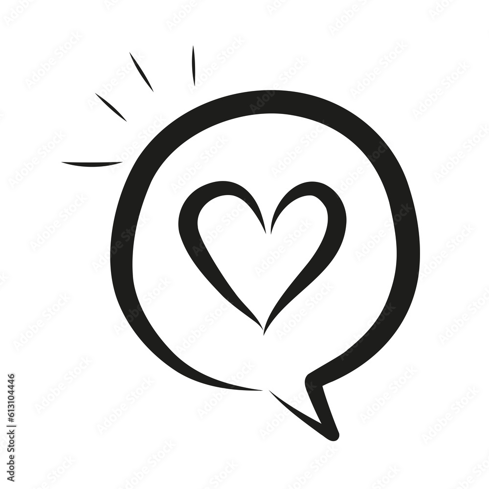 Heart bubble balloon speech Bubble lovely symbol graphic illustration Heart bubble balloon speech Bubble lovely symbol graphic illustration