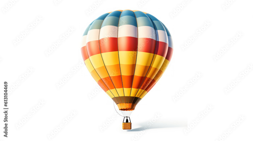 Fototapeta premium hot air balloon isolated. Generative Ai