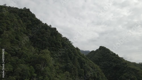 Aerial video view of Mount Merapi in Yogyakarta, Indonesia photo