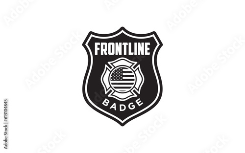 Logo Police Officer badge decorative. police shield design template