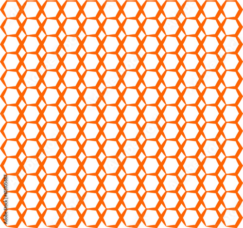 Seamless Geomatric vector background Pattern in orange