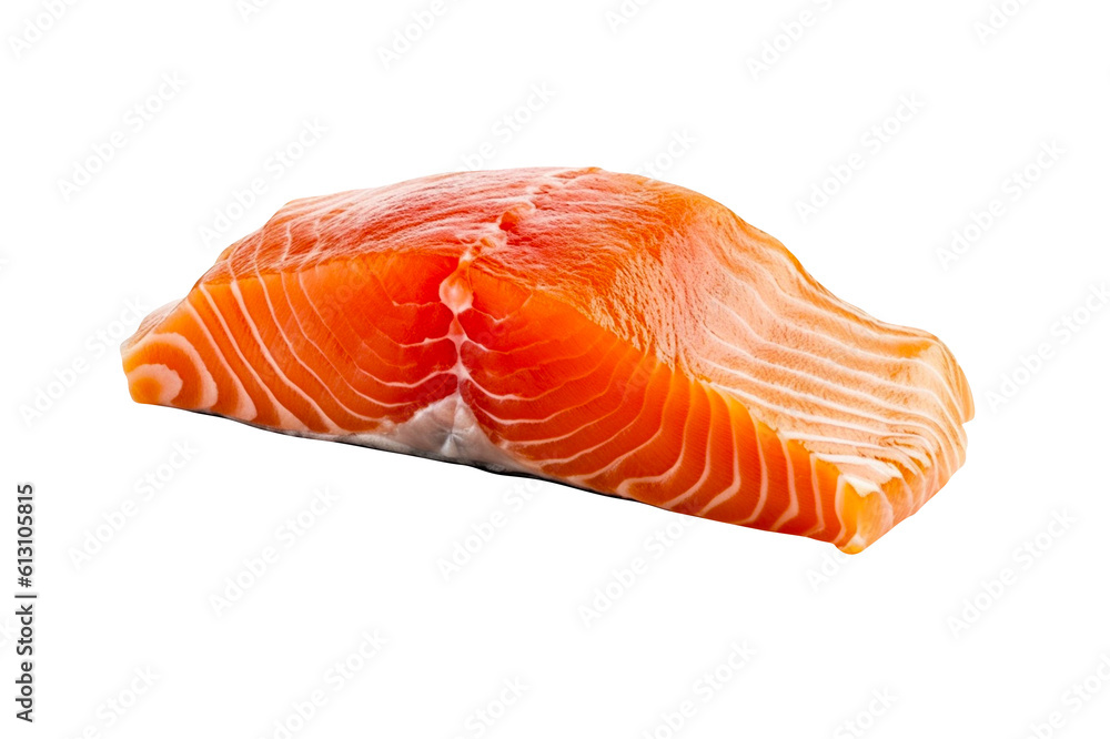 salmon isolated transparency background. Generative AI salmon isolated transparency background. Generative AI