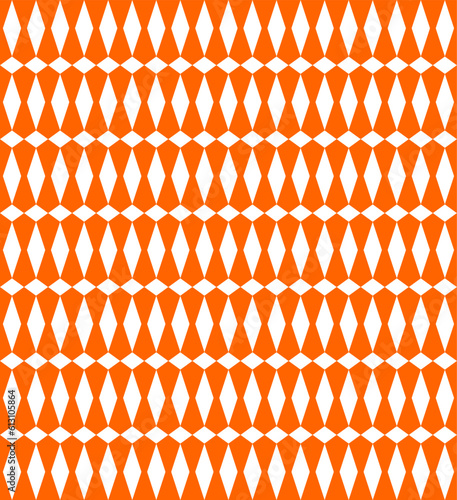 Seamless Geomatric vector background Pattern in orange