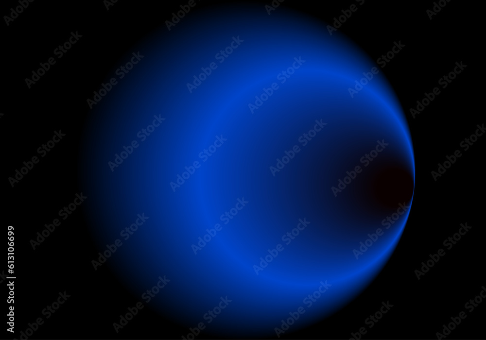 Fondo de degradado azul negro radial. Halo circular azul sobre fondo negro. Letra C en degradado azul negro
