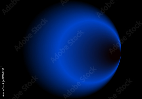 Fondo de degradado azul negro radial. Halo circular azul sobre fondo negro. Letra C en degradado azul negro
