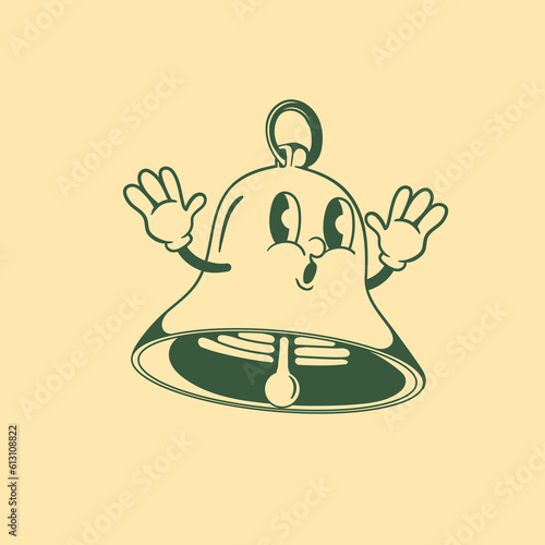 Vintage character design of a bell