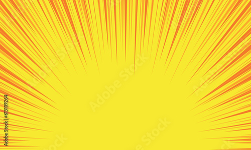 Comic background lightning blast halftone dots. Cartoon Vector Illustration pop art style